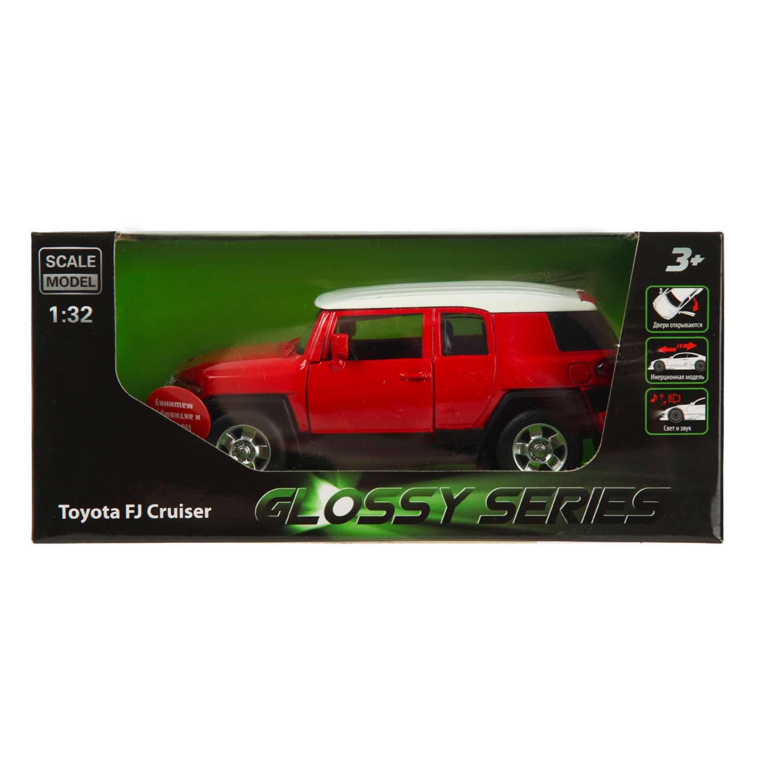 Машинка Mobicaro 1:32 Toyota FJ Cruiser Красная 68304 68304 - фото 8