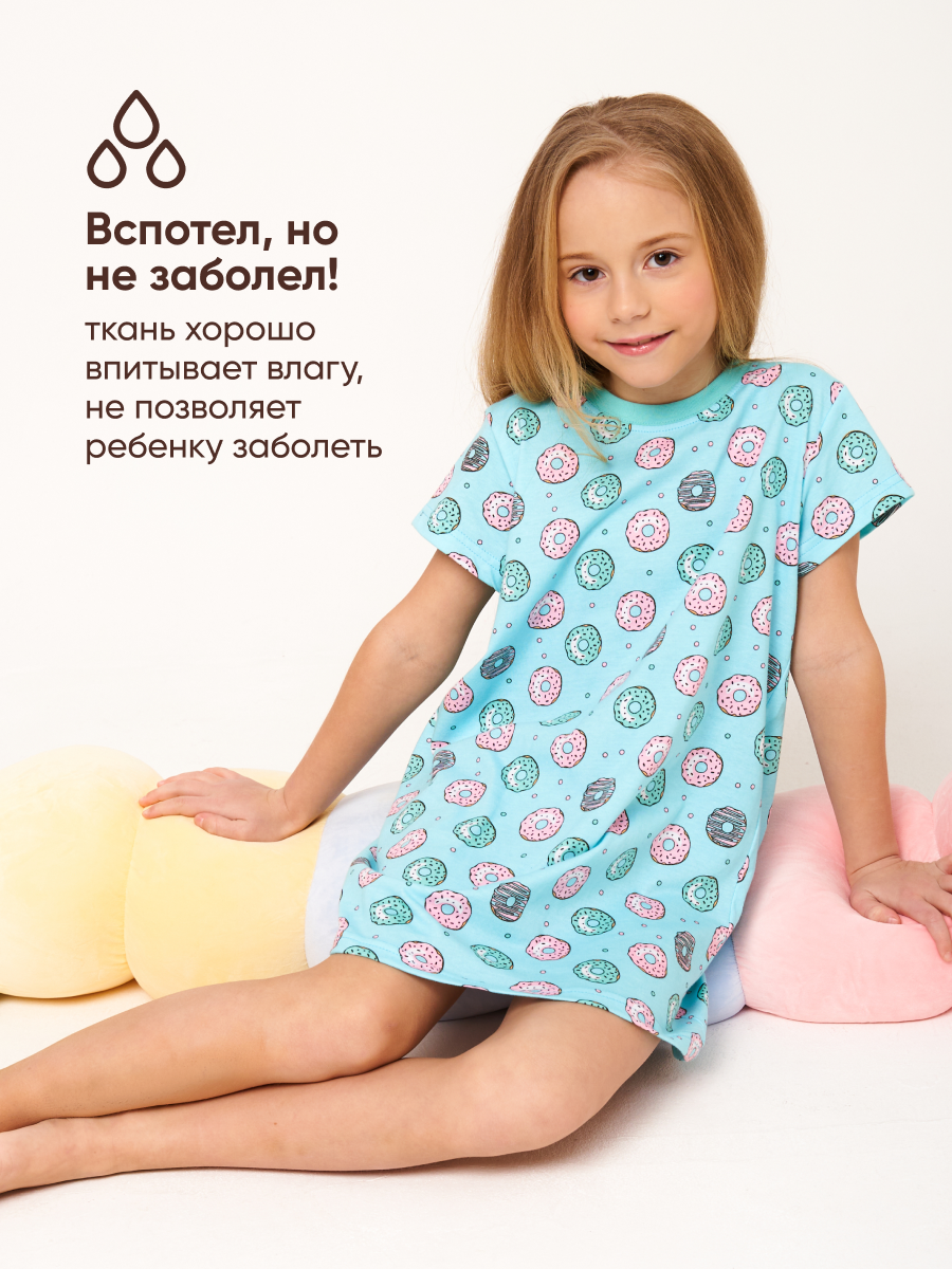 Сорочка ночная Girls and Boys BRFW21-045 blue - фото 6