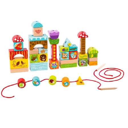 Шнуровка Tooky Toy Лес 40 элементов TY849