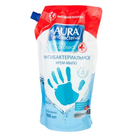 Крем-мыло AURA Antibacterial Derma protect 1000мл
