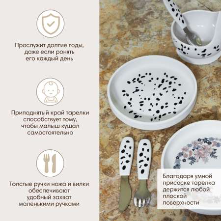 Посуда силиконовая набор Elodie Dalmatian Dots