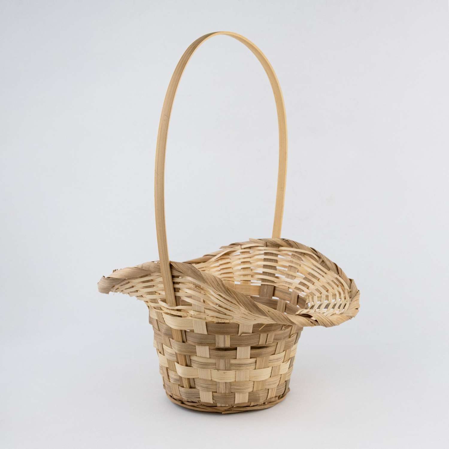Корзина плетеная Азалия Декор Шляпа из бамбука D15x14/10xH33см натурального цвета - фото 6
