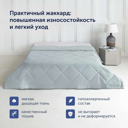 Комплект покрывало + наволочка buyson BuyFlora Steel 240х260/45х45 см