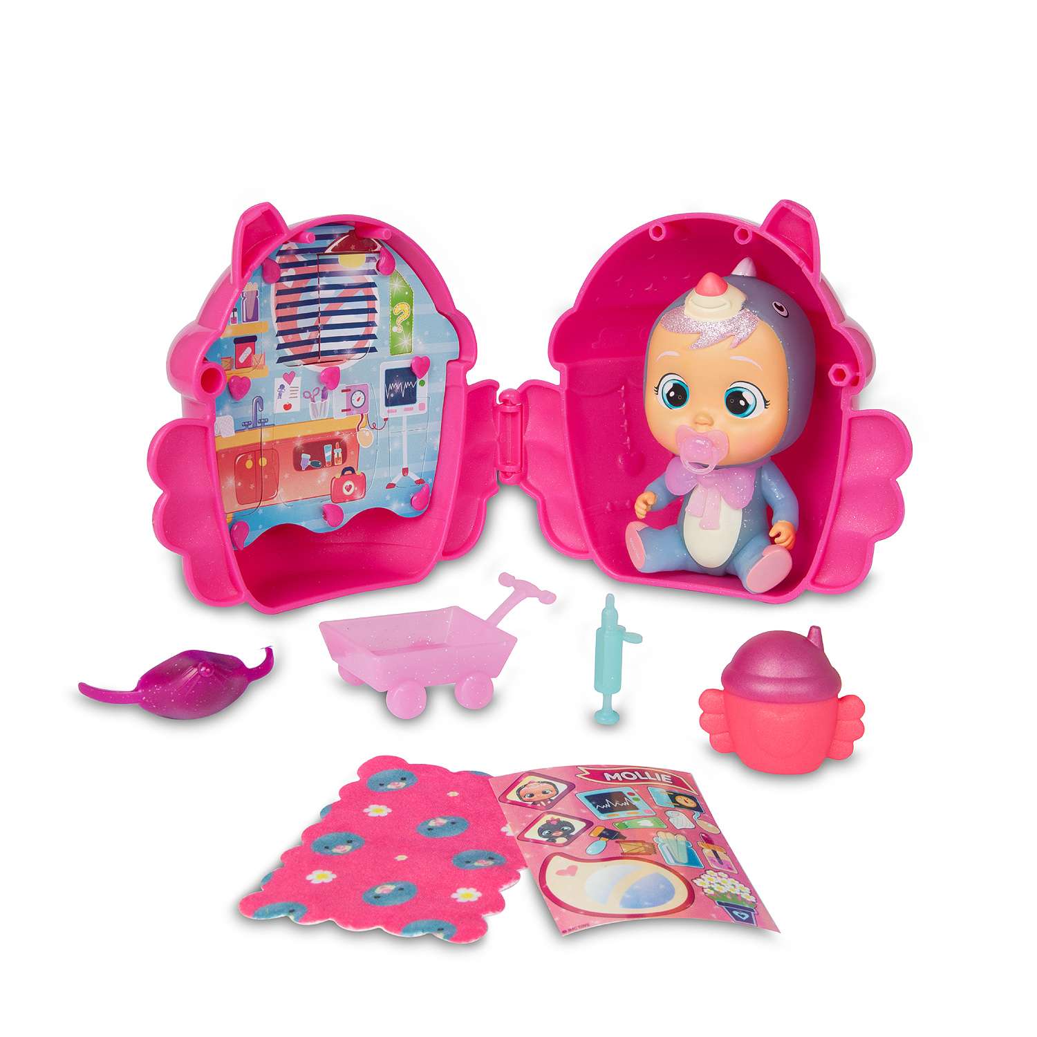 Игрушка-сюрприз IMC Toys Cry Babies Magic Tears Плачущий младенец розовый 90859/90378-P_ - фото 3