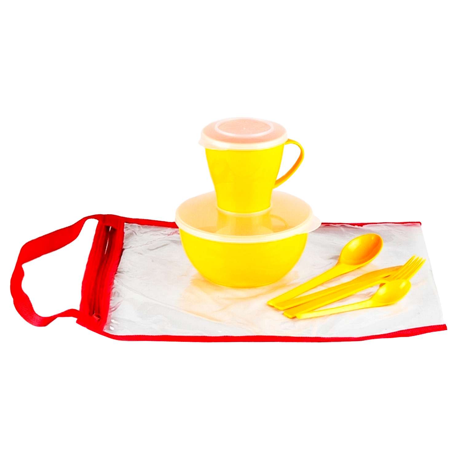 Набор посуды Solaris на 1 персону «Походный» жёлтый - фото 1