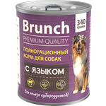 Корм для собак Brunch влажный полнорационный с языком 340г