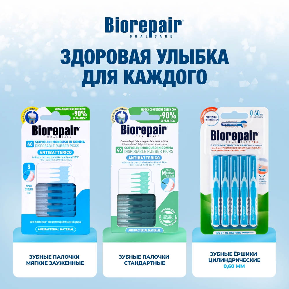 Одноразовые мягкие ершики Biorepair Scovolini Monouso in Gomma Regolari стандартные - фото 10