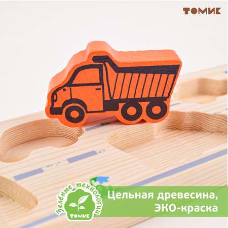 Рамка-Вкладыш Томик Транспорт 5 деталей 362 деревянная развивающая игрушка