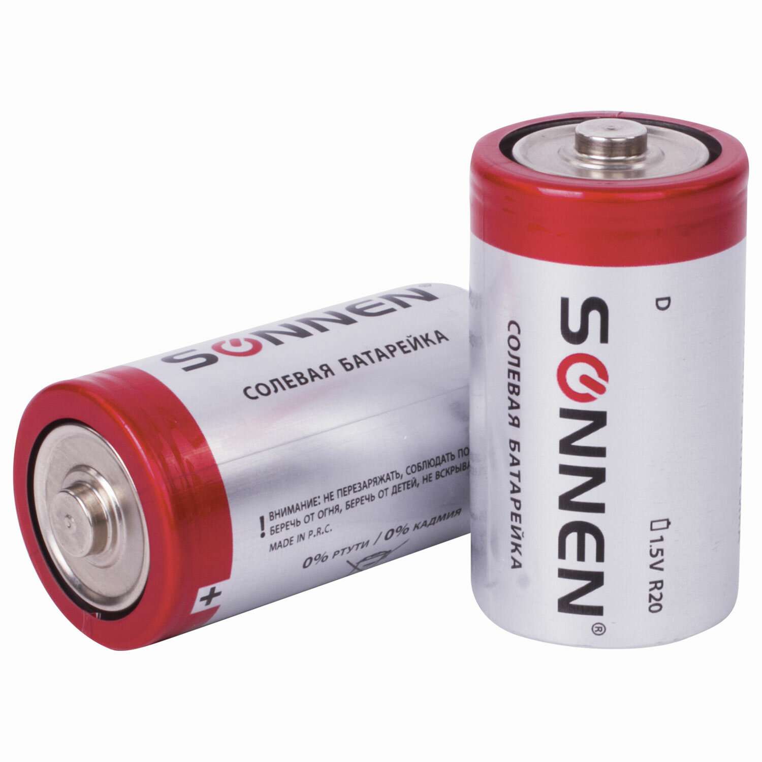 Батарейки Sonnen элементы питания солевые тип D 2 штуки для часов радио игрушек весов - фото 5