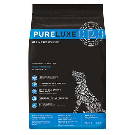 Корм для собак Pureluxe с индейкой 10.89кг