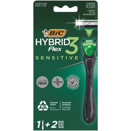 Бритва мужская BIC Hybrid 3 Flex Sensitive