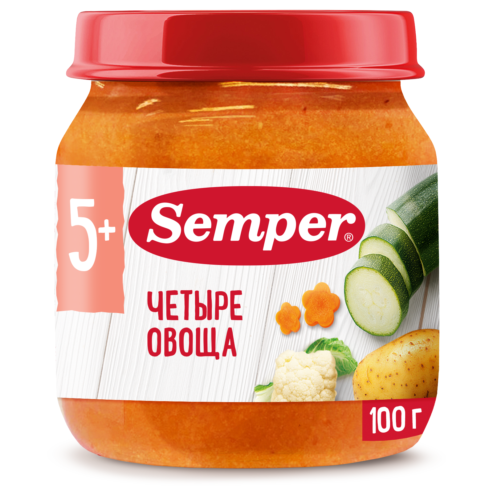 Пюре Semper 4 овоща 100 г XG00146 - фото 1