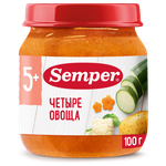 Пюре Semper 4 овоща 100 г XG00146