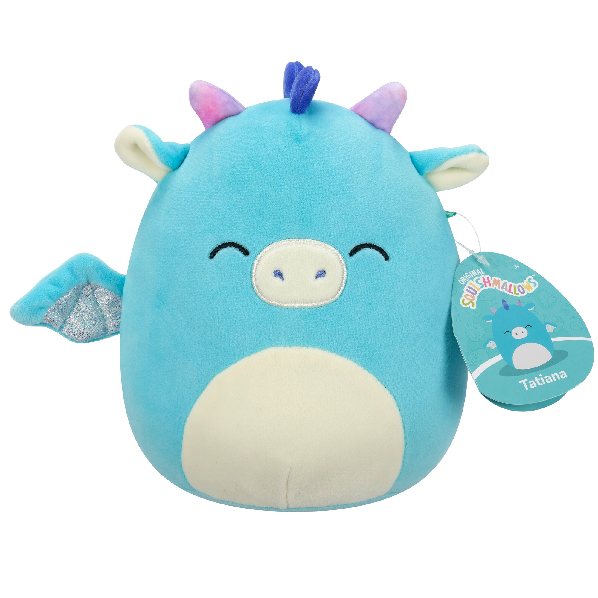 Игрушка мягкая Squishmallows Бирюзовый дракончик - фото 6