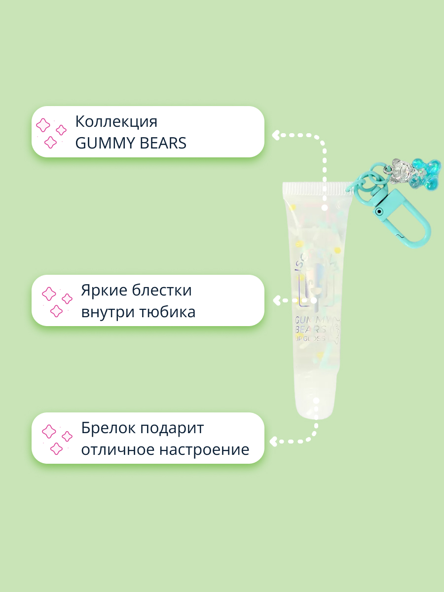 Блеск для губ ISCREAM Gummy bears тон 01 coconut - фото 2