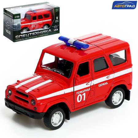 Машина Автоград металлическая УАЗ Hunter «Пожарная охрана» инерция 1:43