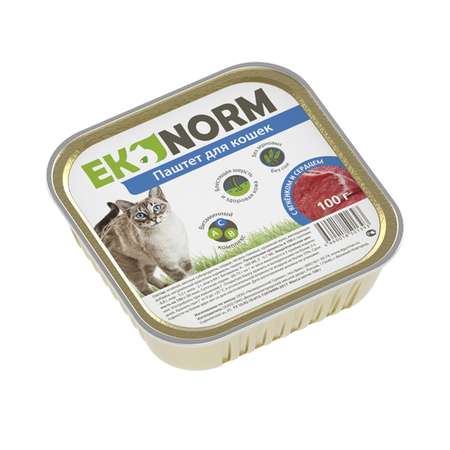 Корм для кошек EKONORM 100г паштет с ягненком и сердцем