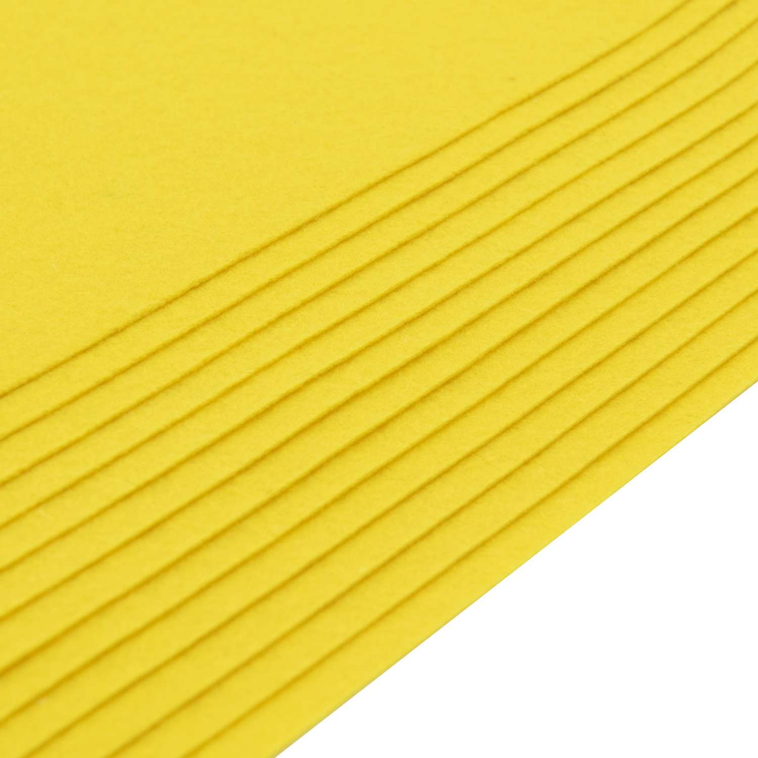 Фетр Astra Craft Листовой жесткий толщина 1 мм размер 20 на 30 см 12шт цвет желтый - фото 2