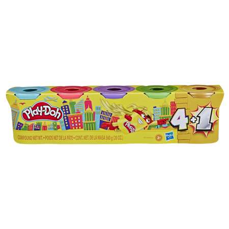Набор игровой Play-Doh Масса для лепки 4+1шт Золотая E81445L0