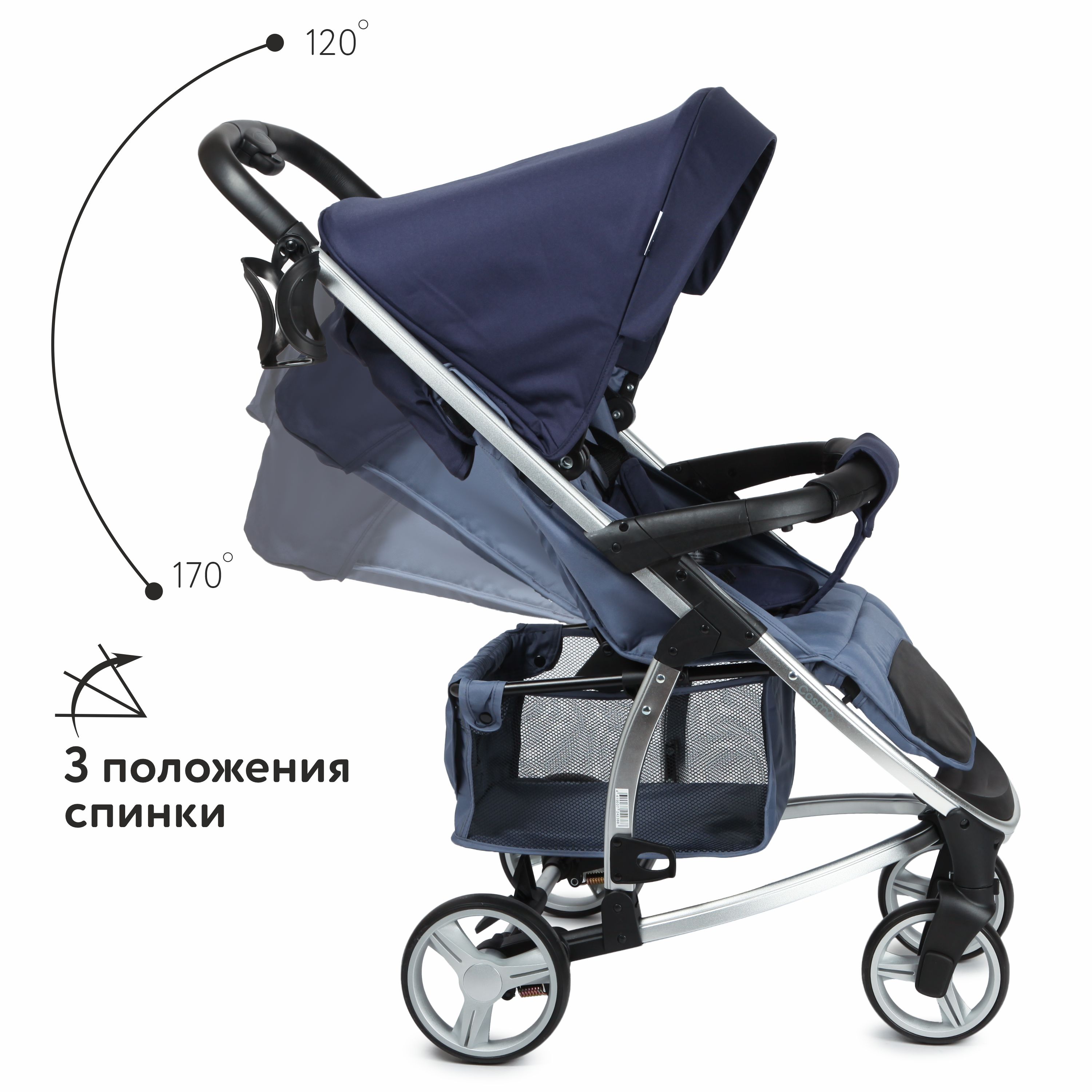 Коляска прогулочная Babyton Cosmo Navy Blue