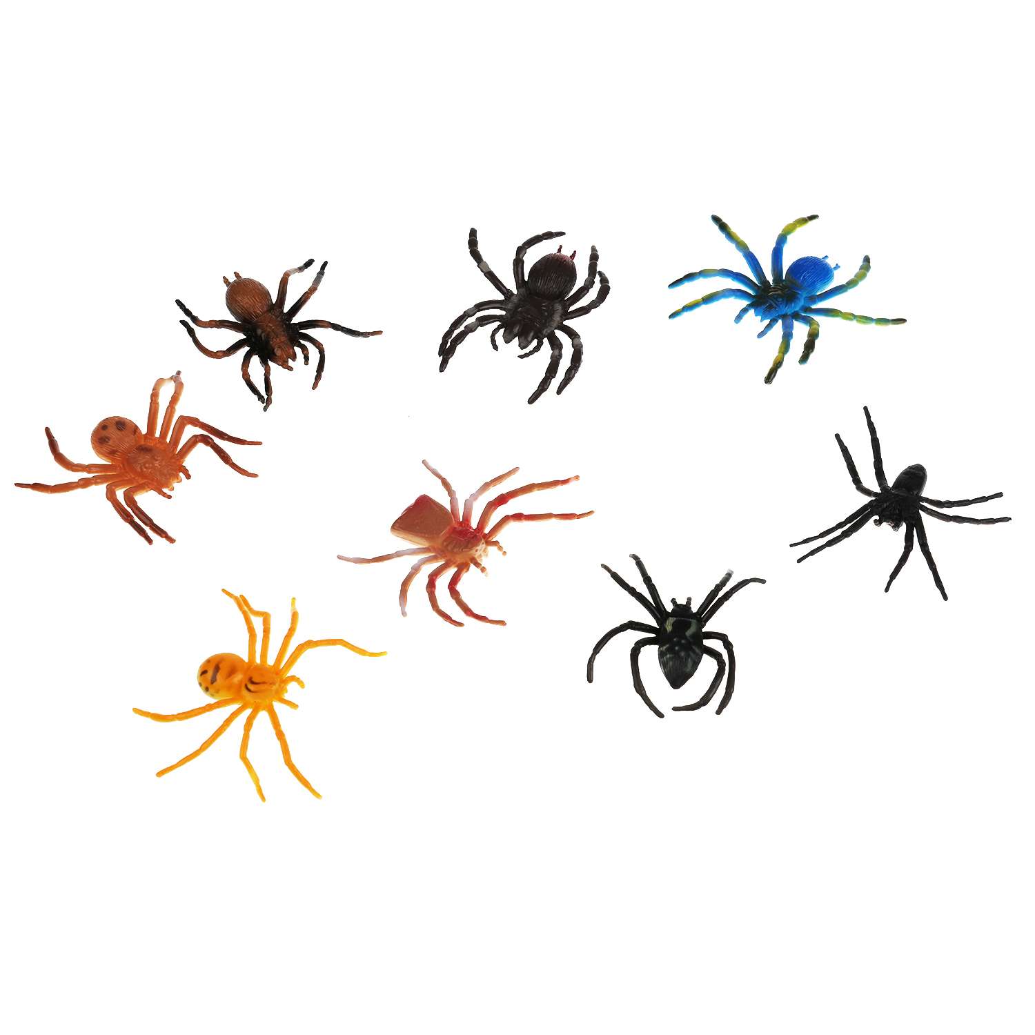 Пауков и жуков 8 штук. Набор пауков резиновых. Игрушечный паучок. Маленькие резиновые паучки. Набор игрушечных пауков.