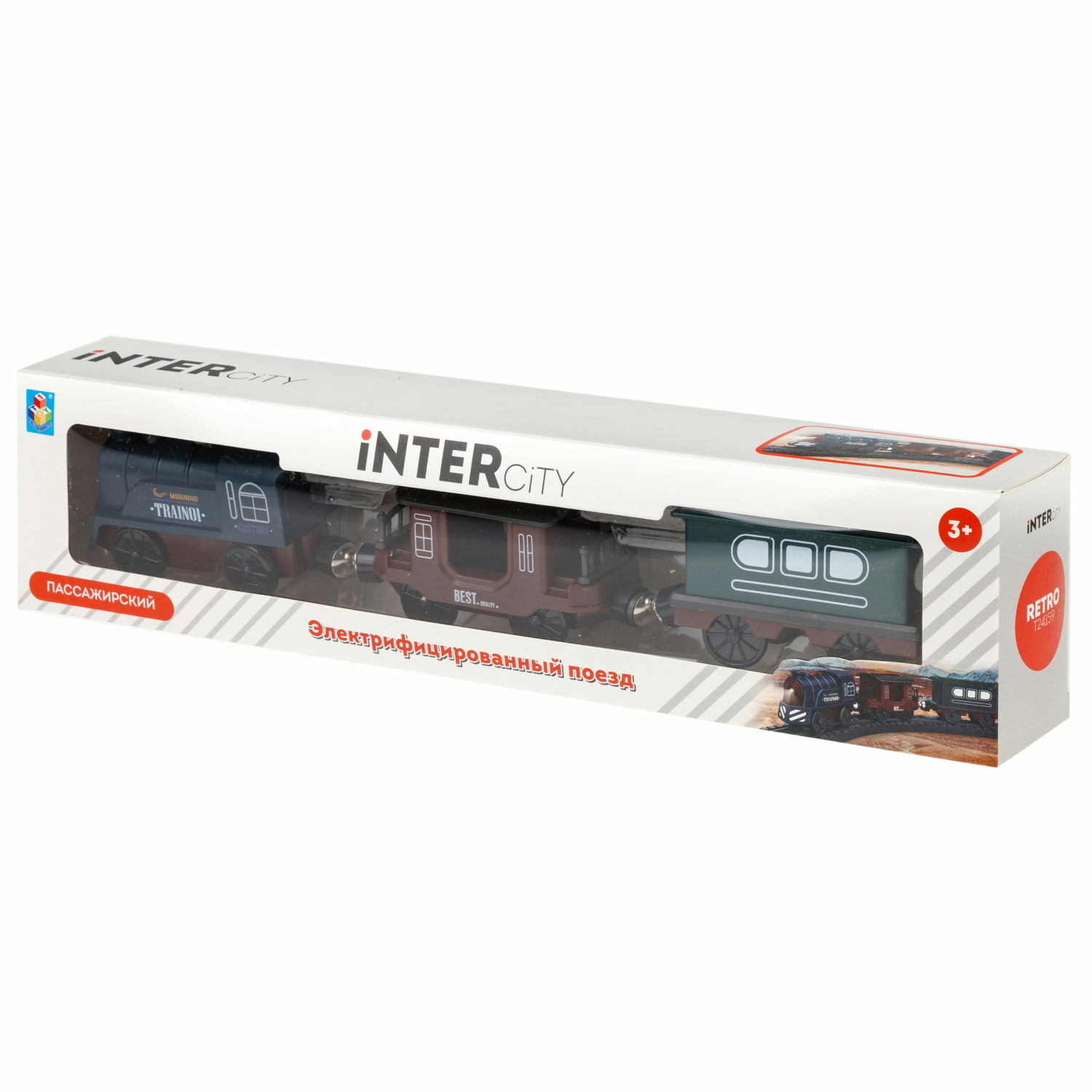 Игровой набор InterCity Retro электропоезд пассажирский со световыми и звуковыми эффектами Т24159 - фото 16