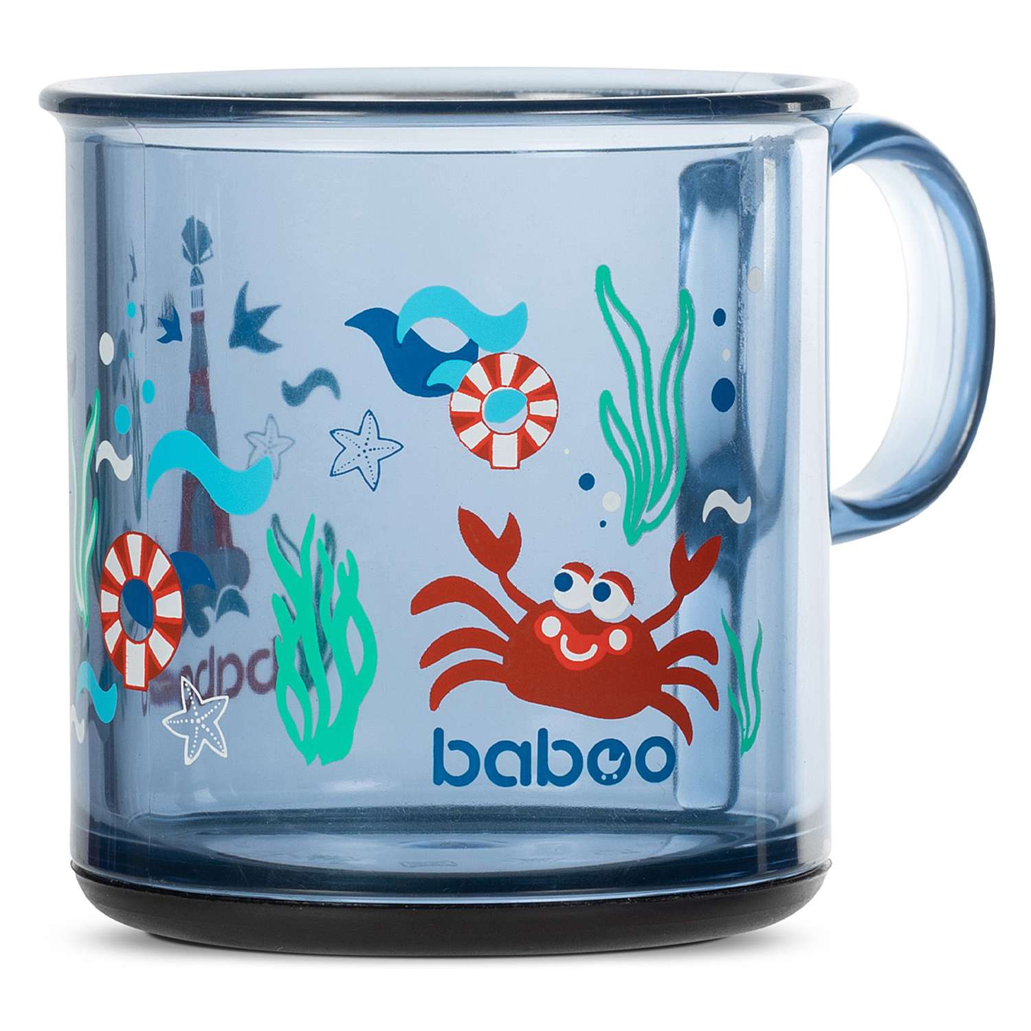 Чашка BABOO Marine с антискользящим дном 170мл Синий 8-141 - фото 4