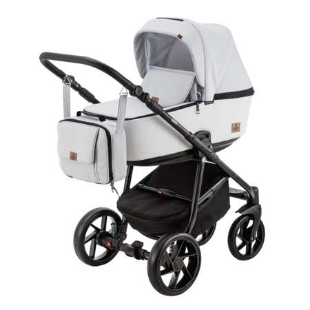 Коляска 3в1 BeBe-mobile Gusto Standart GU20 Светло-серый-Светло-серая перфорированная кожа