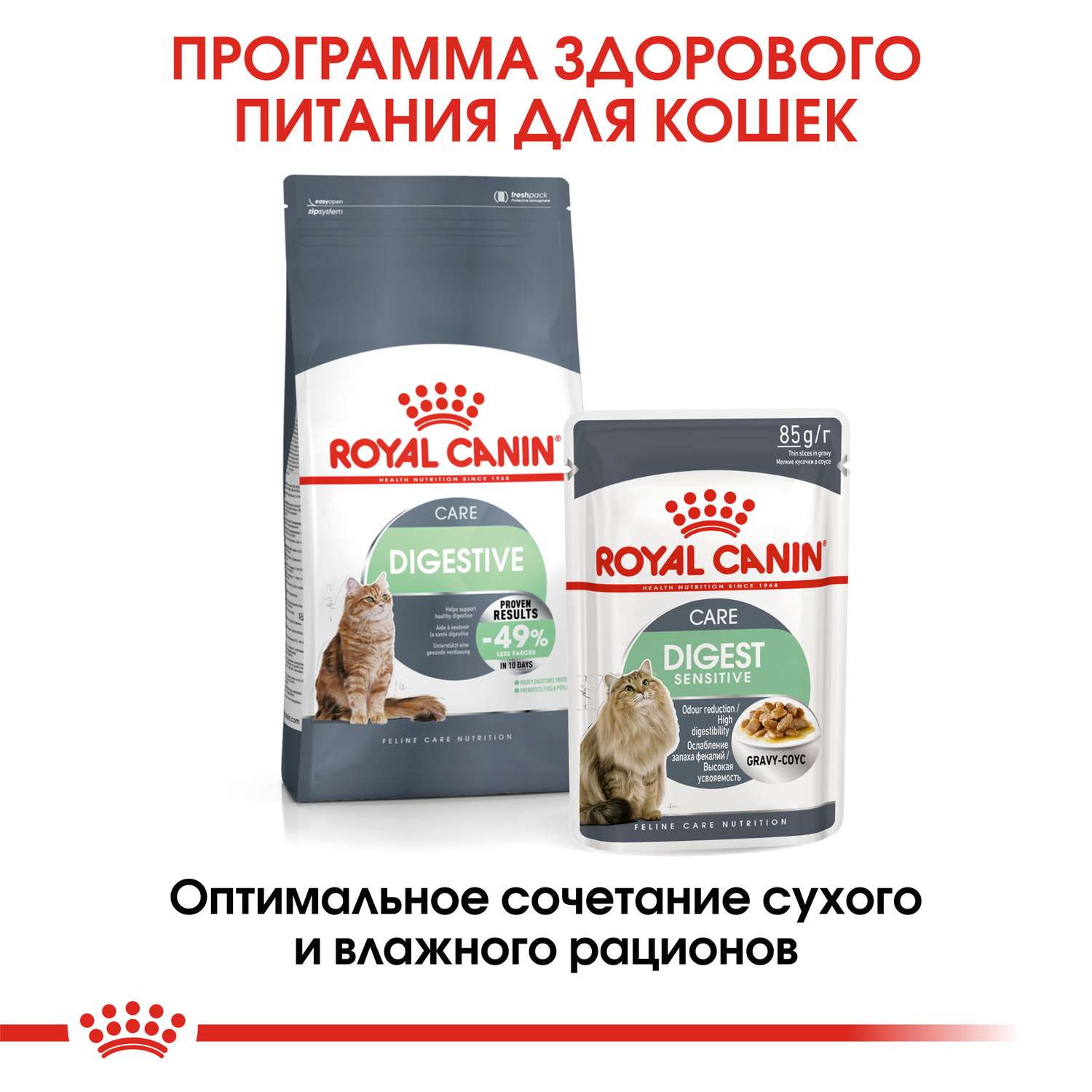Корм сухой для кошек ROYAL CANIN Digestive Care 10кг с расстройствами пищеварительной системы - фото 6