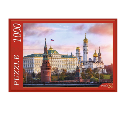 Пазлы Рыжий кот 1000 элементов. Москва. Кремль на закате