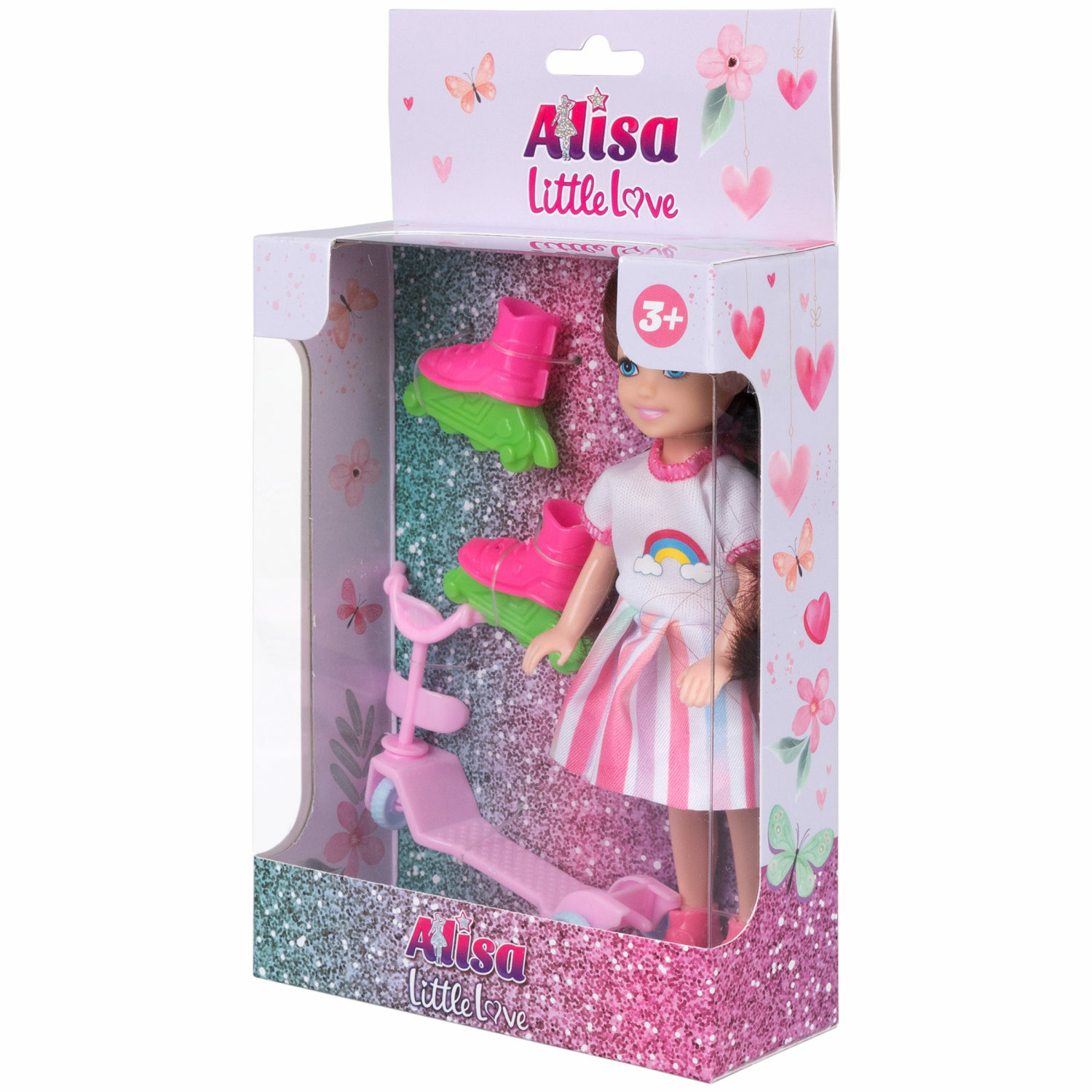 Кукла детская 1TOY Alisa Little Love брюнетка с длинными волосами мини 14 см Т24372 - фото 6