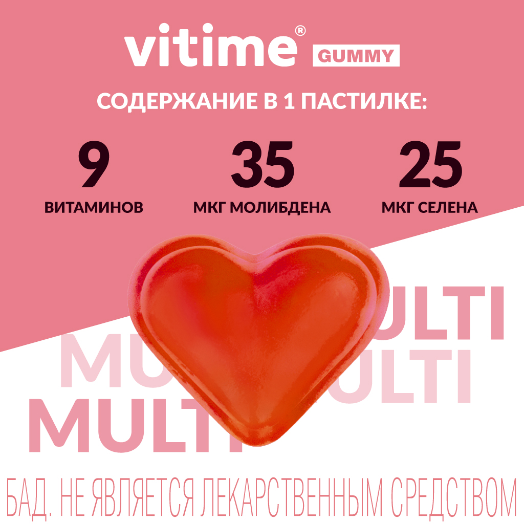 Мультивитамины для взрослых Vitime мармеладные пастилки №15 - фото 2