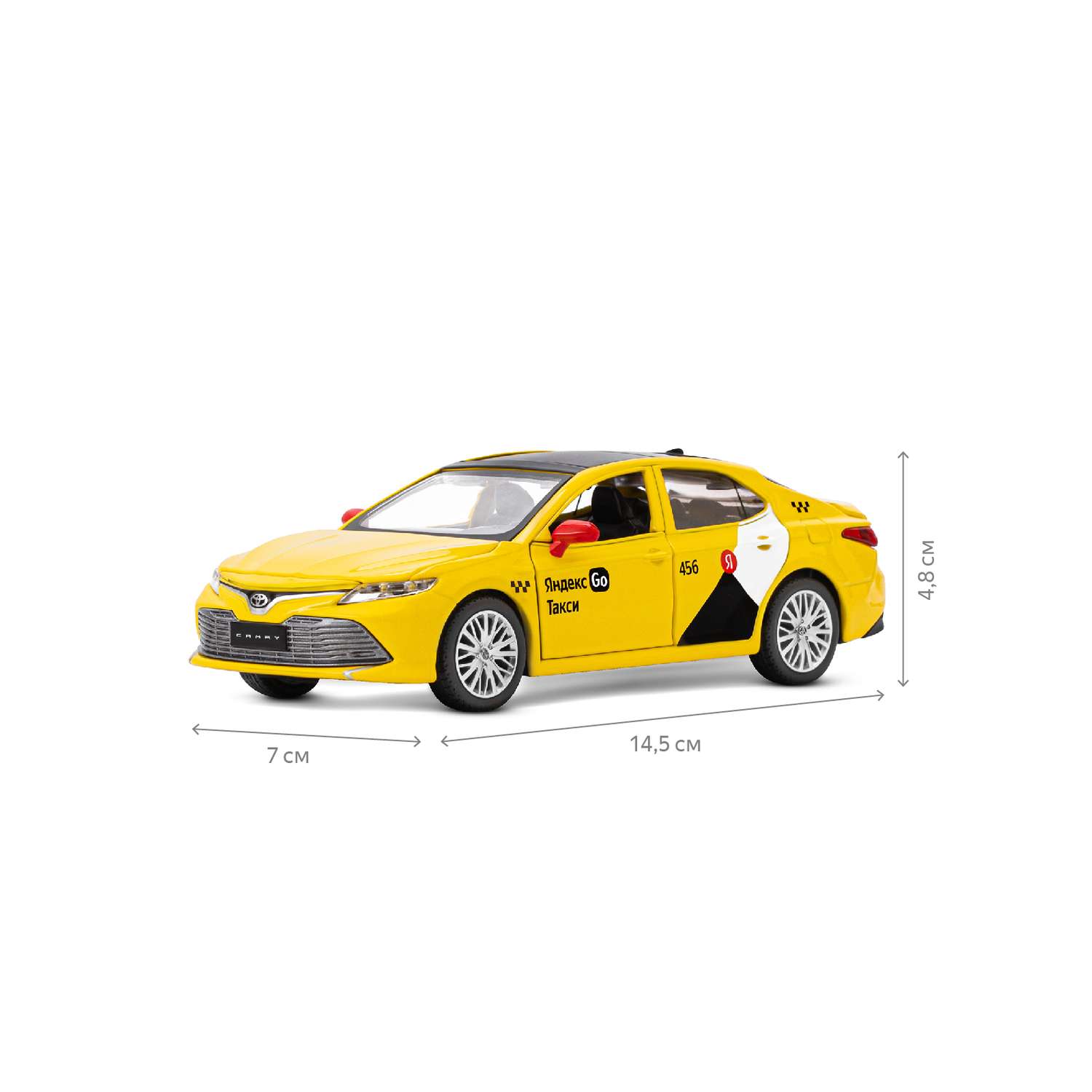 Машинка металлическая Яндекс GO игрушка детская Toyota Camry цвет желтый Озвучено Алисой JB1251482 - фото 5