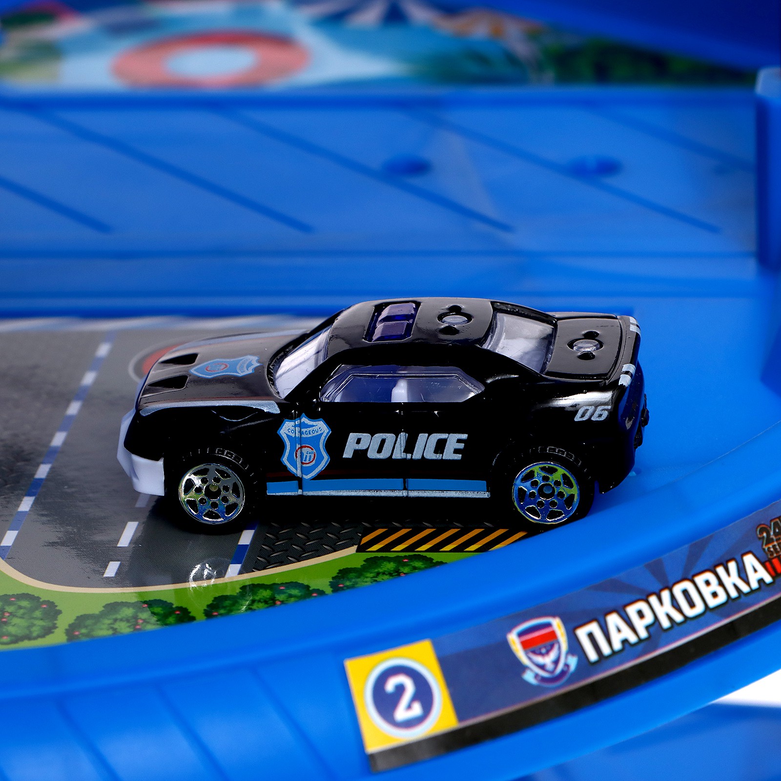 Парковка Автоград «Полицейский участок» свет звук лифт с металлическими машинками и вертолётом 7573928 - фото 15