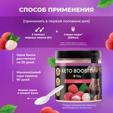 Жиросжигатель для похудения FIT AND JOY Keto-booster Личи День