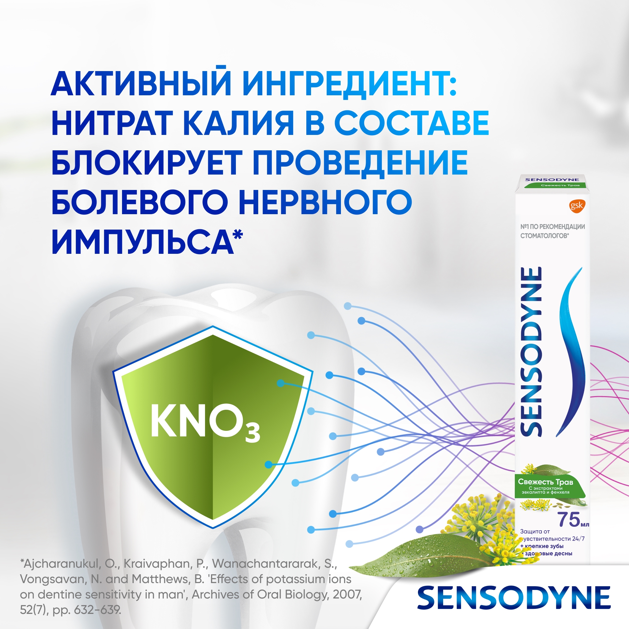 Зубная паста Sensodyne Свежесть трав 75мл - фото 3