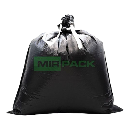 Мешки для мусора MirPack 30 литров ПНД черные в рулоне 30 шт