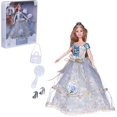 Кукла ABTOYS Бал принцессы в длинном платье светлые волосы 30см