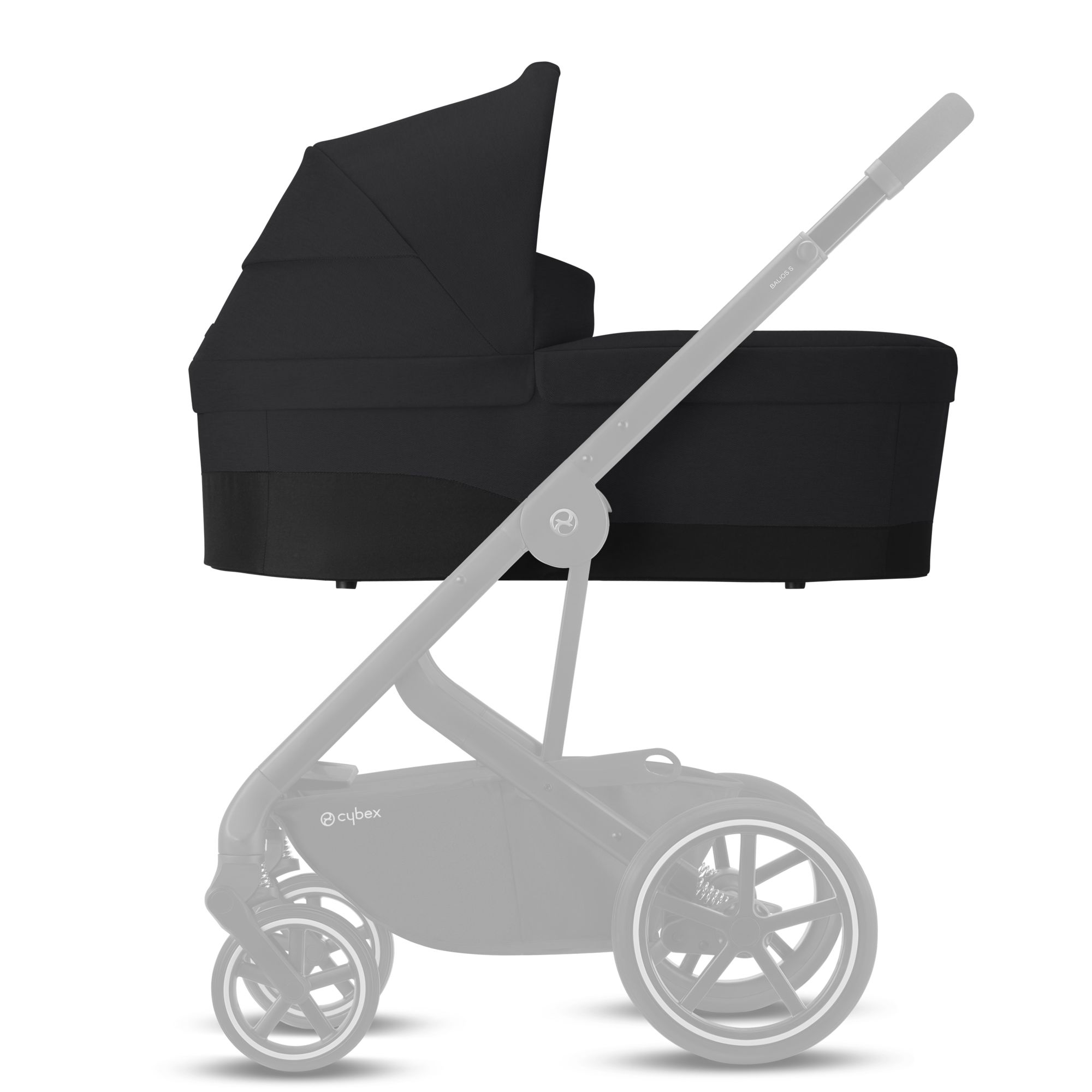 Коляска 3в1 Cybex Balios S BLK с дождевиком Deep Black - фото 5