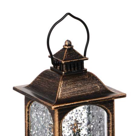 Сувенир декоративный Сноубум в виде фонаря с LED подсветкой