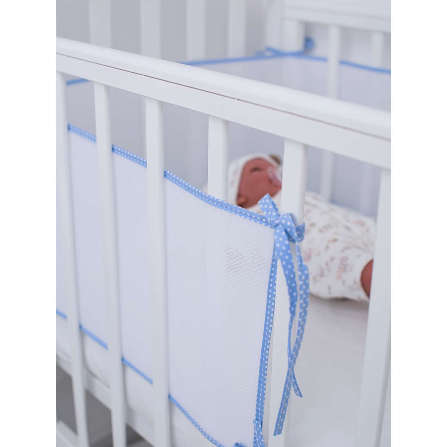 Бортик-сетка 31х180 Baby Nice для новорожденных на кровать - фото 2