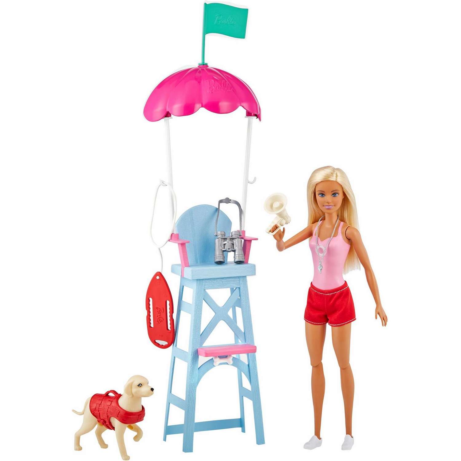 Набор игровой Barbie Пляжный спасатель кукла+питомец+аксессуары GTX69 GTX69 - фото 7