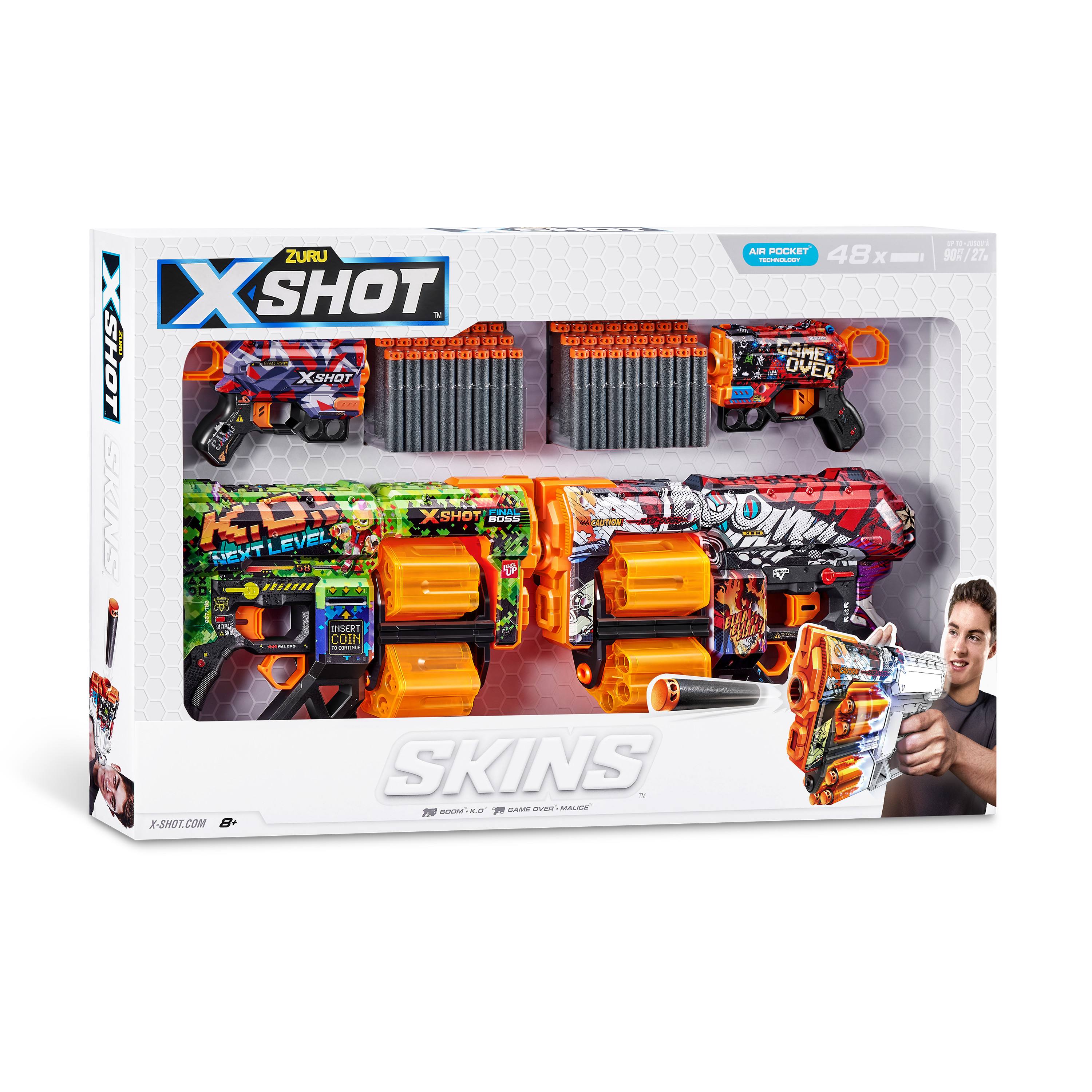 Набор игровой XSHOT Скинс Бластеры 4шт 36542 - фото 14