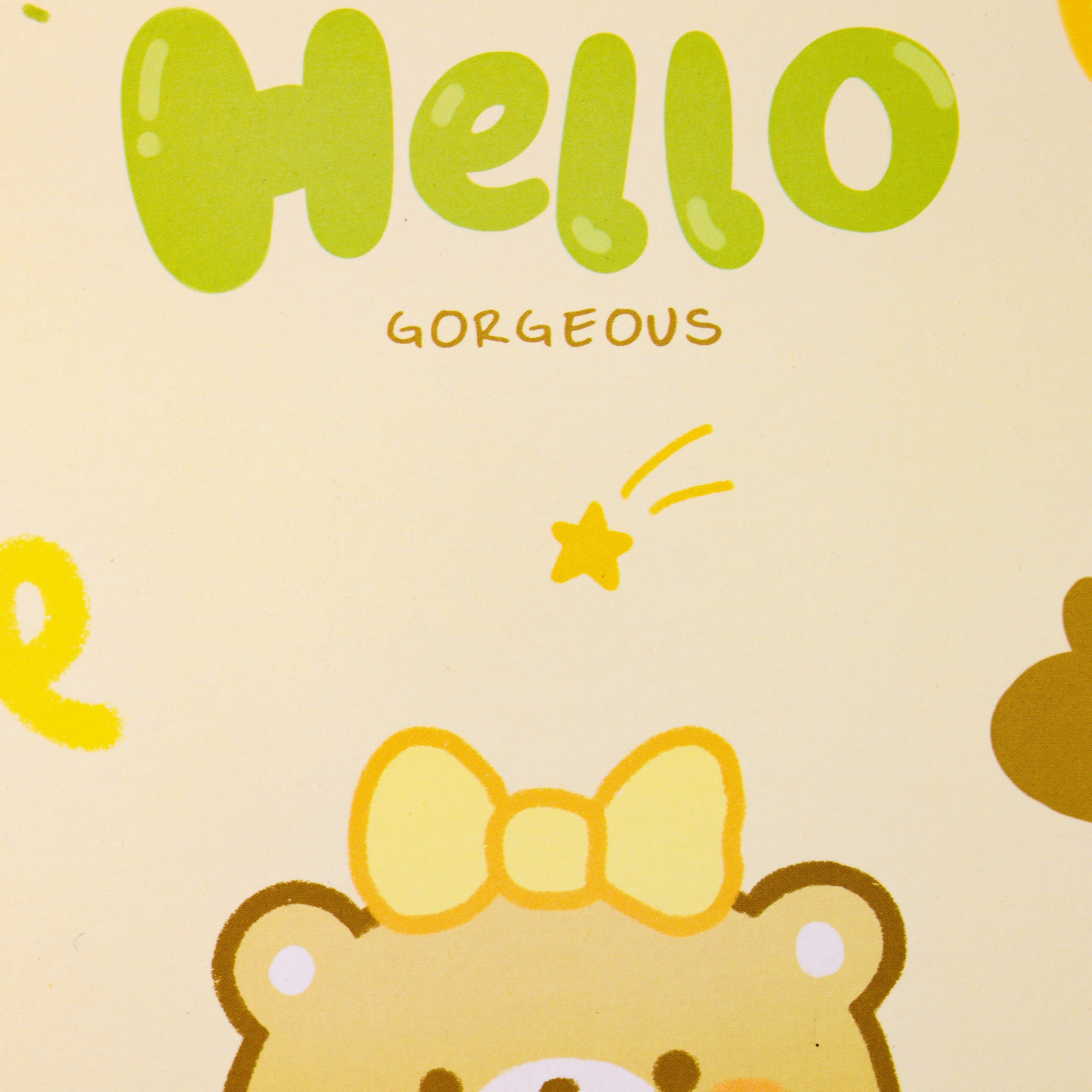 Зеркало настольное для макияжа iLikeGift Hello bear yellow - фото 7