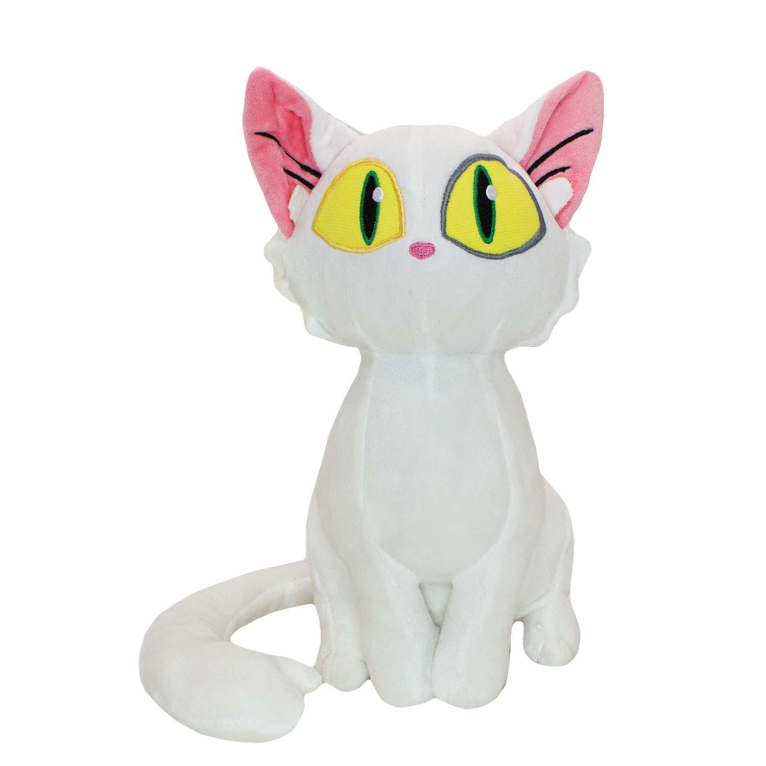 Мягкая игрушка Михи-Михи Котик с большими глазами белый 26см - фото 1