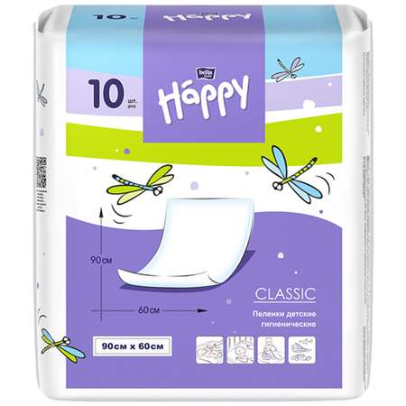 Пеленки Bella baby Happy classic 90x60 10 шт