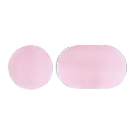 Наматрасник Пелигрин для детской кровати непромокаемый махровый круглый и овальный 2 шт розовый