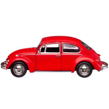 Машина металлическая Uni-Fortune Volkswagen Beetle 1967 красный матовый цвет двери открываются