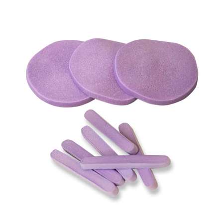 Спонж для умывания Beauty Shine 12 шт косметический прессованный фиолетовый