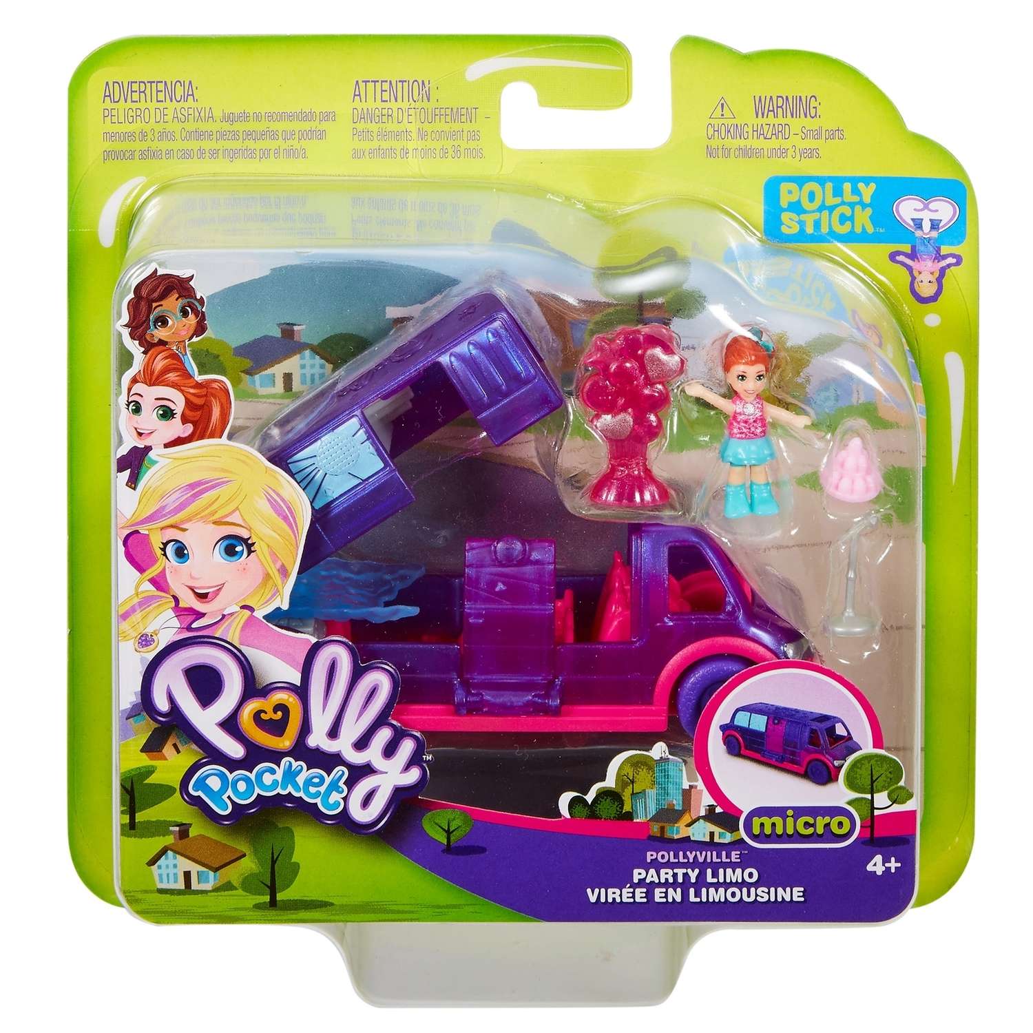 Набор игровой POLLY POCKET Полливиль машинка Лимузин для вечеринок GGC41 GGC39 - фото 2